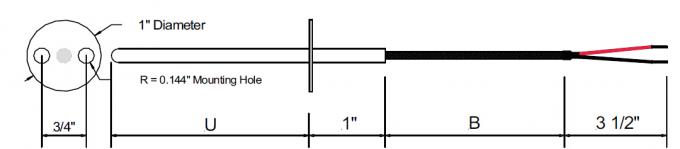 ステンレス鋼のフランジ様式の管/ワイヤー タイプ J T K のタイプ熱電対調査