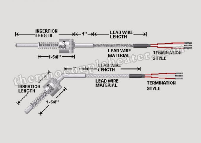 J のプラスチック/包装企業のための K によって修理される銃剣の熱電対をタイプして下さい