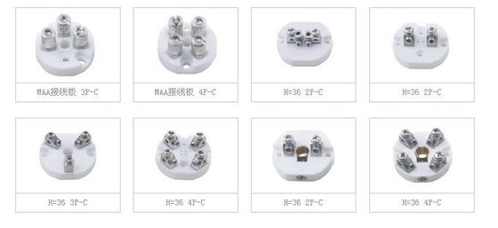 熱電対の部品C-3P-Cの陶磁器のブロックは、上塗を施してある黄銅21 - 30にAWGニッケルを被せます