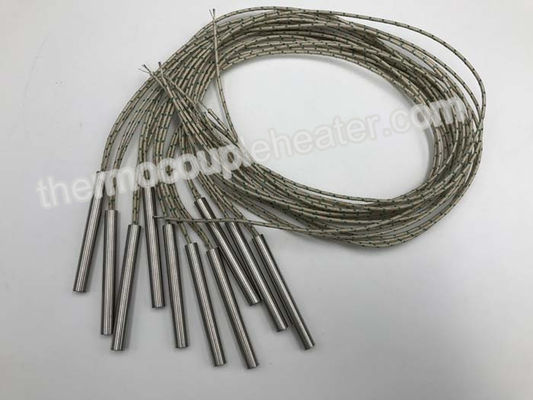 Diameter 6.5mm Electric Cartridge Heaters With Internally Connected Fiberglass Leads