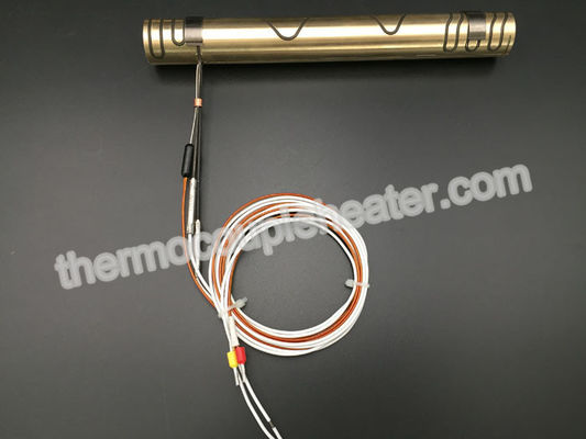 Long Pressed In Brass Nozzle Coil Heaters With Metal Clip For Hot Runner System