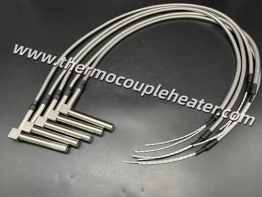 空間最適化暖房: 鉄立方体交差点付き90°右角カートリッジヒーター