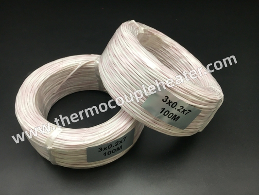テフロン絶縁材の赤い白のRTD PT100の補償ケーブル3x24AWG