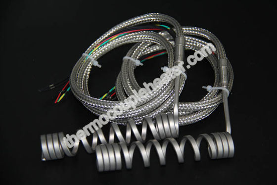 Hot Runner Coil Heaters Spring Heater With Stainless Steel Braided Protection Sleeve