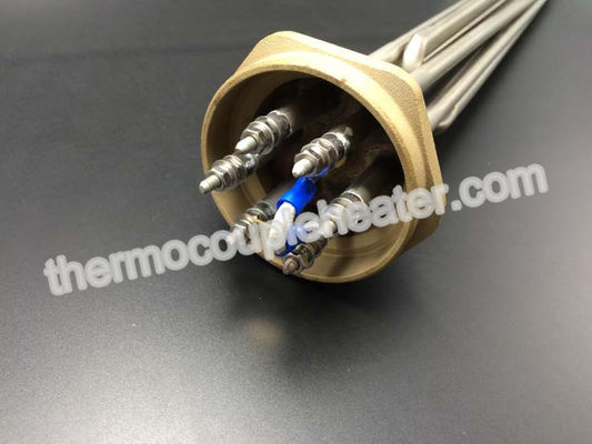 洗浄タンク暖房のための3つの要素の産業管状のヒーター/フランジの投込み電熱器