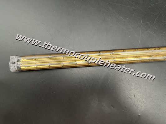 耐久性クォーツIRエミッター 金で覆われたツインチューブ設計