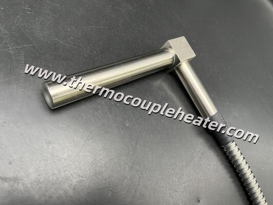 空間最適化暖房: 鉄立方体交差点付き90°右角カートリッジヒーター