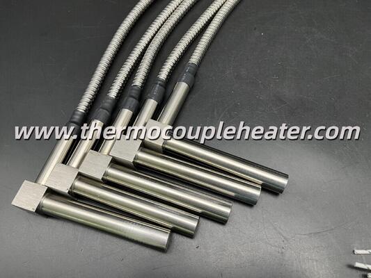 空間最適化暖房: 鉄立方体交差点付き90°右角カートリッジヒーター