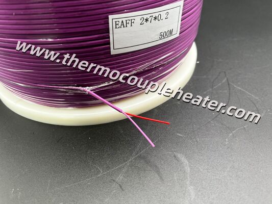 ANSI Type E 延長グレード熱電対線：24AWG PFAテフロン/テフロン絶縁