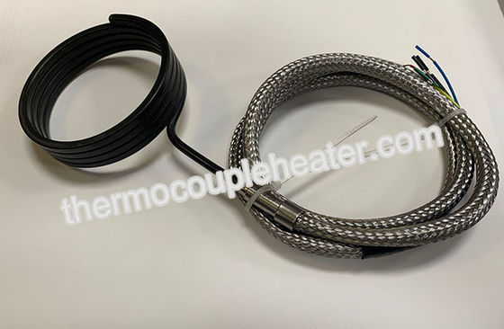 750℃熱電対のSSの編みこみの保護袖が付いている作り付けのコイル・ヒーター