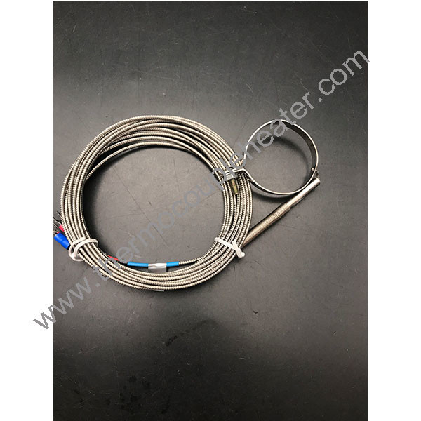 Type K/J Temperature Sensor Thermocouple Pipe Clamp Ring SUS Probe