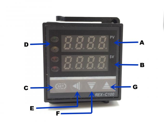 産業デジタル温度調節器共通48X48 TC REX-100