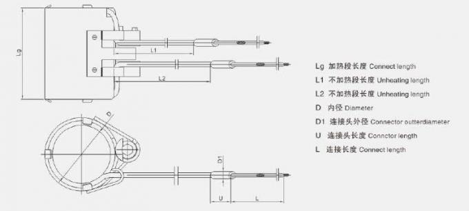 ISO9001セリウム/UL熱いランナーのプラスチック注入型のための軸クランプ コイル・ヒーター