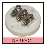 熱電対の部品C-3P-Cの陶磁器のブロックは、上塗を施してある黄銅21 - 30にAWGニッケルを被せます