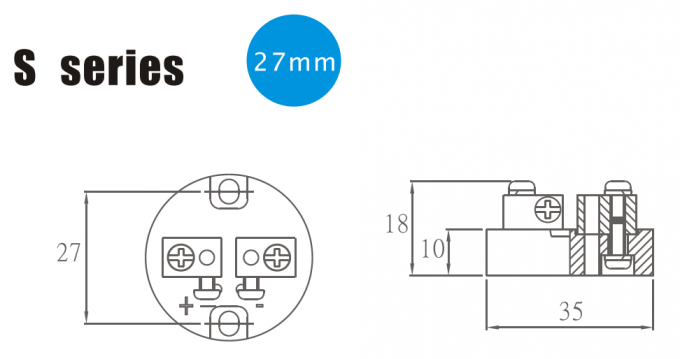 Thermocouple Accessories Ceramic Terminal Block S Series 27mm S-3P-C
